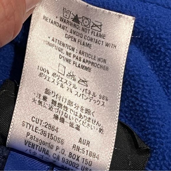 Patagonia Men’s Royal Blue R4 Fleece Jacket size XL - Picture 8 of 8